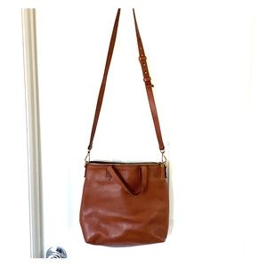 Madewell tan leather purse